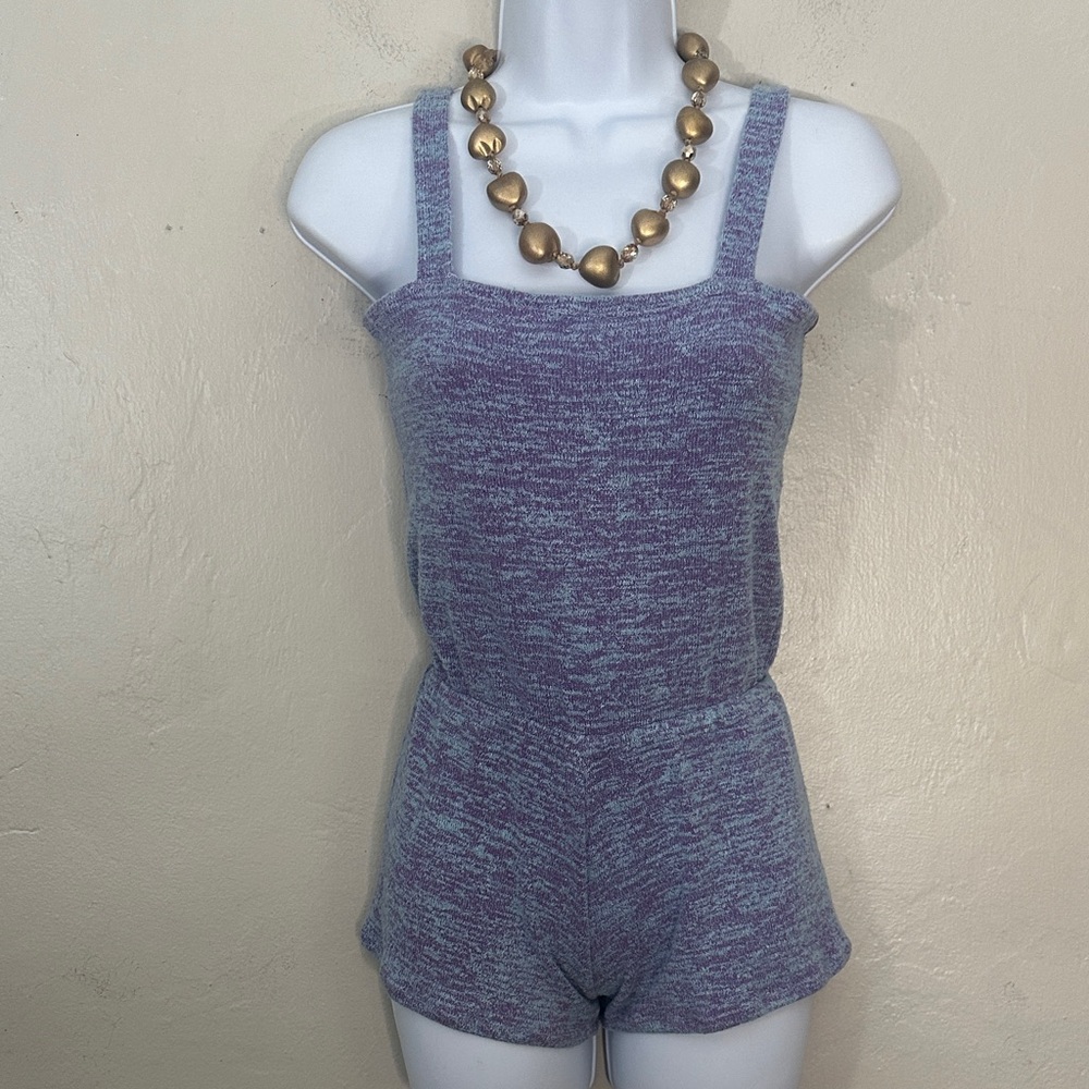 Ballewear Stylish Heathered Purple Knit Romper
